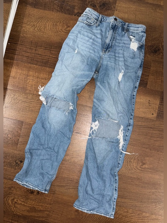 Hollister Denim - Hollister Light Blue Distressed Relaxed Jeans